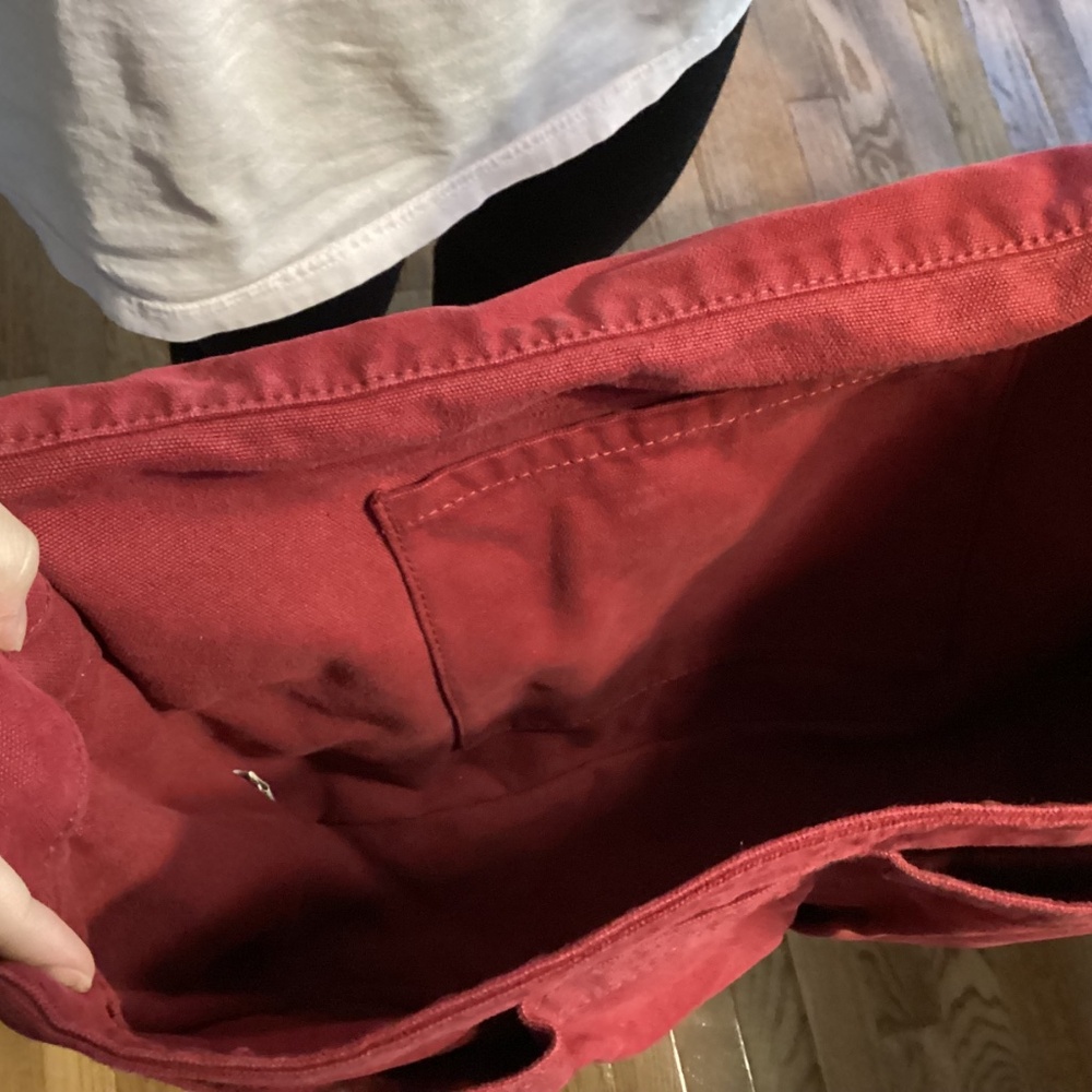 Hollister California Red Book Cotton Canvas Messenger Bag Vintage - Picture 5 of 5